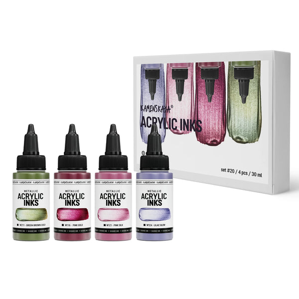 LUONNONSÄVYT akryylimustepakkaus I 4 X 30ml I Kamenskaya-Frenchic Paint Finland