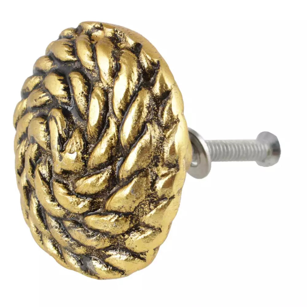 Golden rose - metal knob