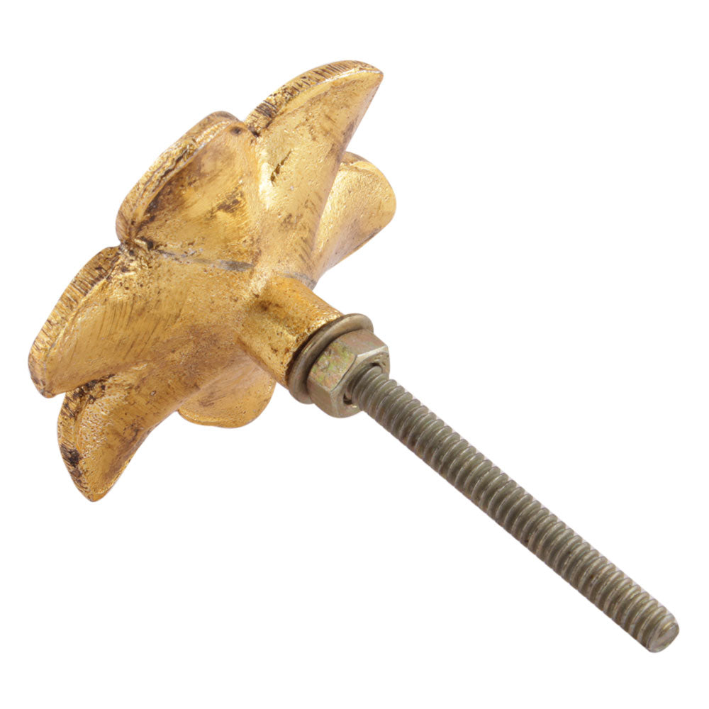 Golden rose - metal knob