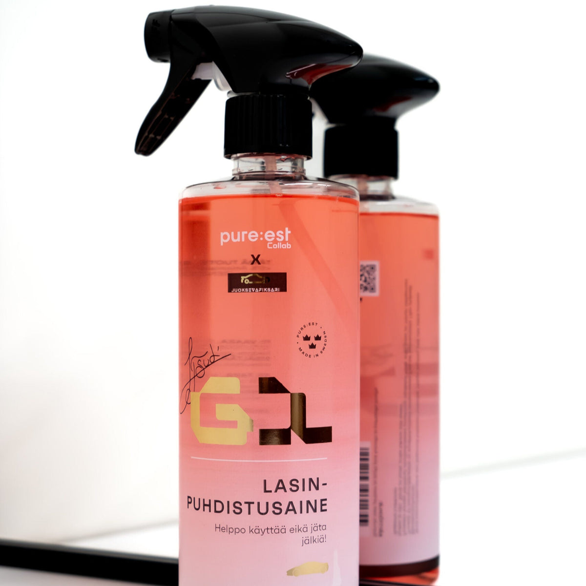 Manzikki_mansikantuoksuinen_lasinpuhdistusaine Frenchic verkkokaupasta.