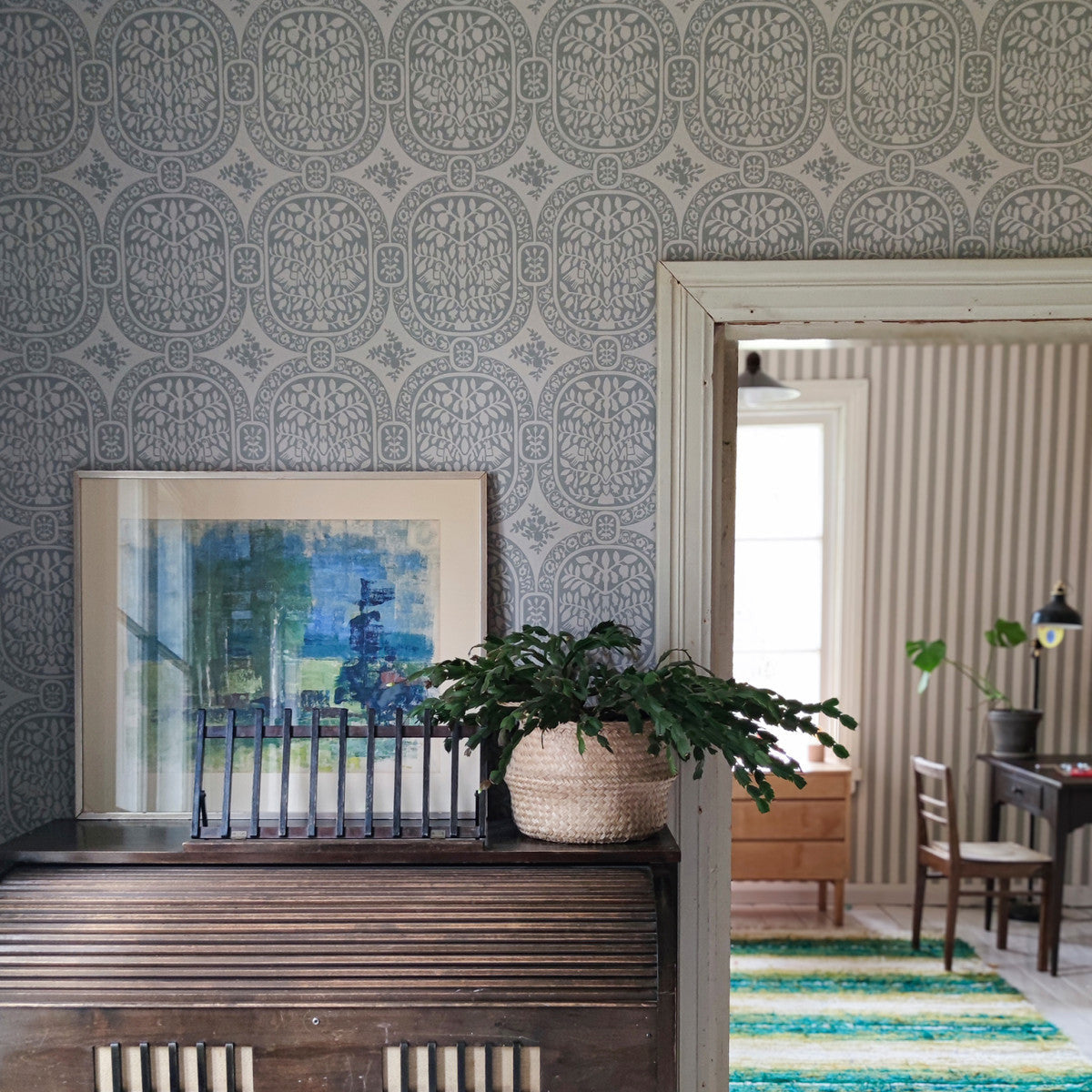 PARATIISI tapetti siniharmaa 68624 Frenchic.