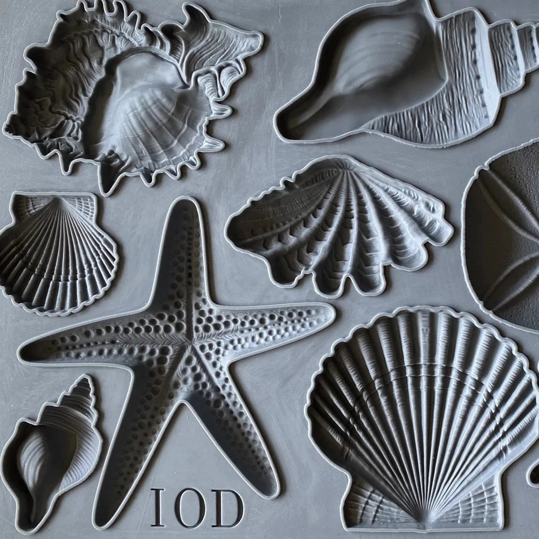 Merihevonen ja simpukat - SeaShell silikonikoristemuotti.