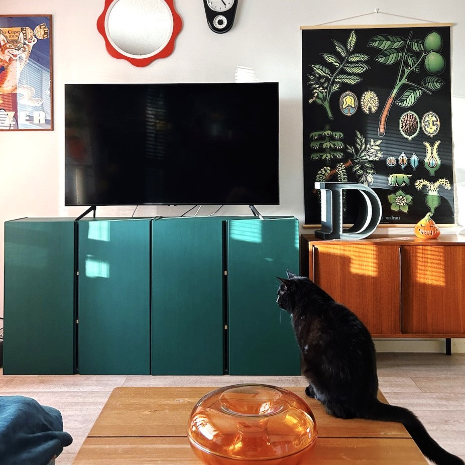 Vihrea_maalattu_lipasto_victory_lane_Frenchic_maalit