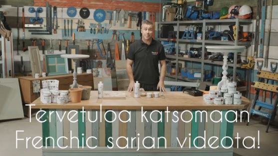 Opas video ohje Frenchic sarjan viimeistelypinnoite. 