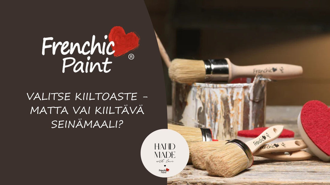 Valitse kiiltoaste - matta vai kiiltävä seinämaali.