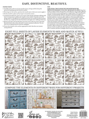 English Toile seepia - siirtokuva - Siirtokuva - Frenchic Paint Finland