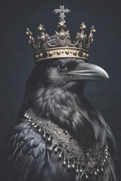 Raven portrait - individual decoupage sheets