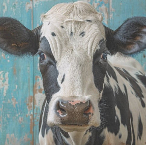 Lehmä - yksittäiset decoupage taidearkit Frenchic.