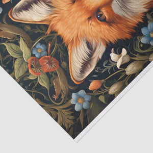 Kettu ja kukkatausta - yksittäiset decoupage taidearkit - degoupage - Frenchic Paint Finland