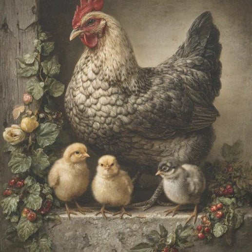 Kana ja kolme tipua - yksittäiset decoupage taidearkit Frenchic.