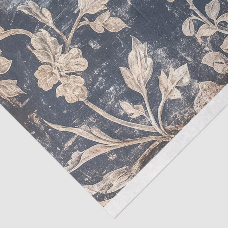 Korppi, kruunu ja kukat - yksittäiset decoupage taidearkit