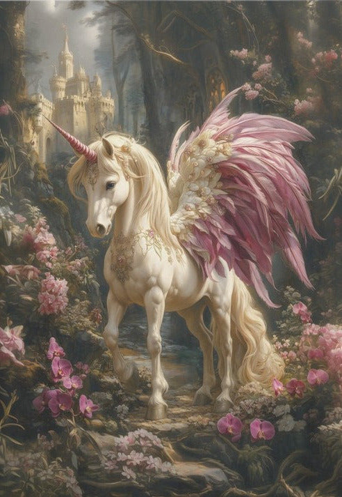 Siivekäs yksisarvinen - yksittäiset decoupage taidearkit Frenchic.