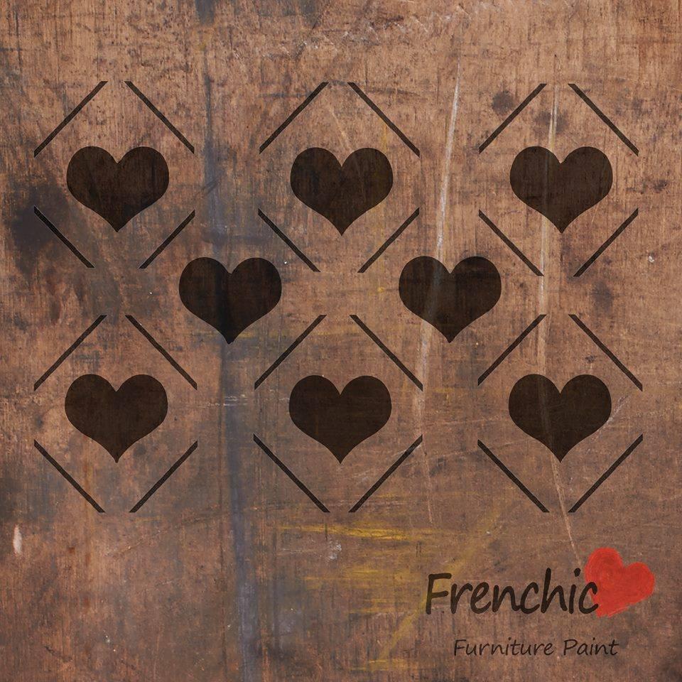 Sydän - Diamond Hearts - Stencils - Frenchic Finland