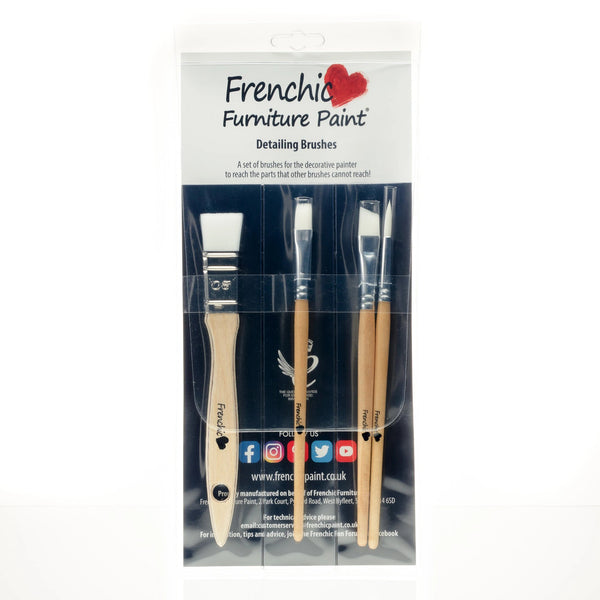 Detailing sivellinpakkaus, 4 sivellintä - Brushes - Frenchic Paint Finland