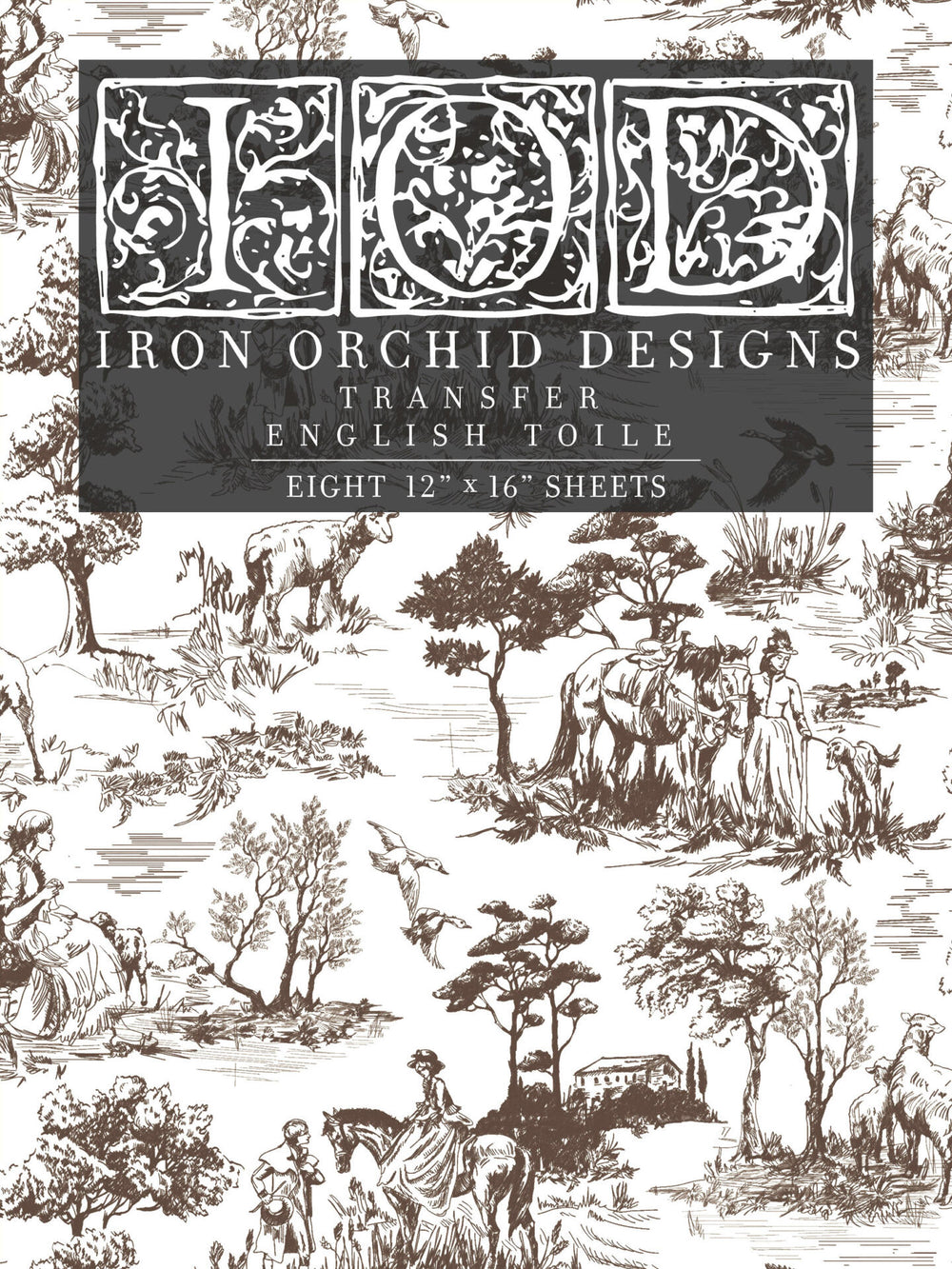 English Toile seepia - siirtokuva - Siirtokuva - Frenchic Paint Finland