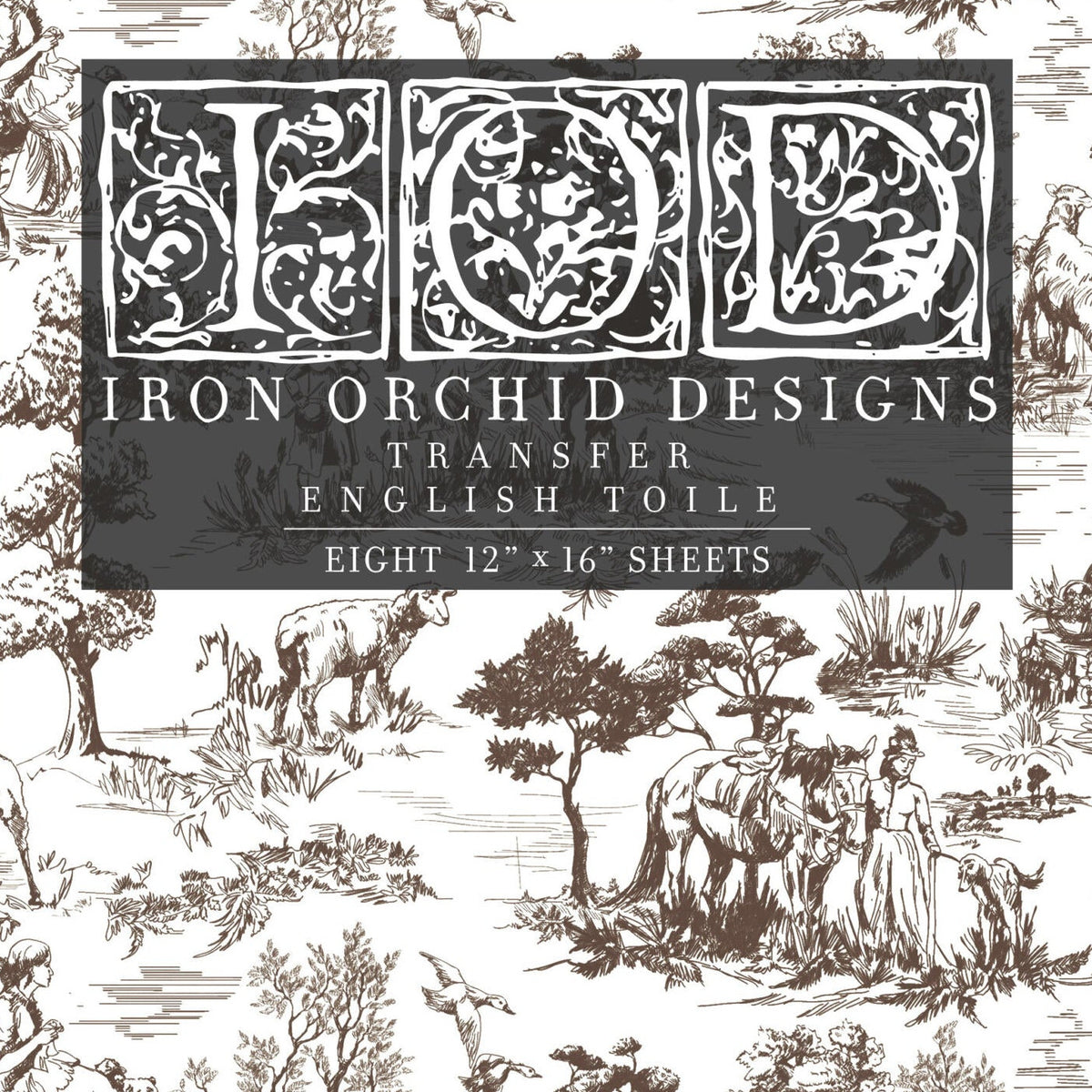 English Toile seepia - siirtokuva - Siirtokuva - Frenchic Paint Finland