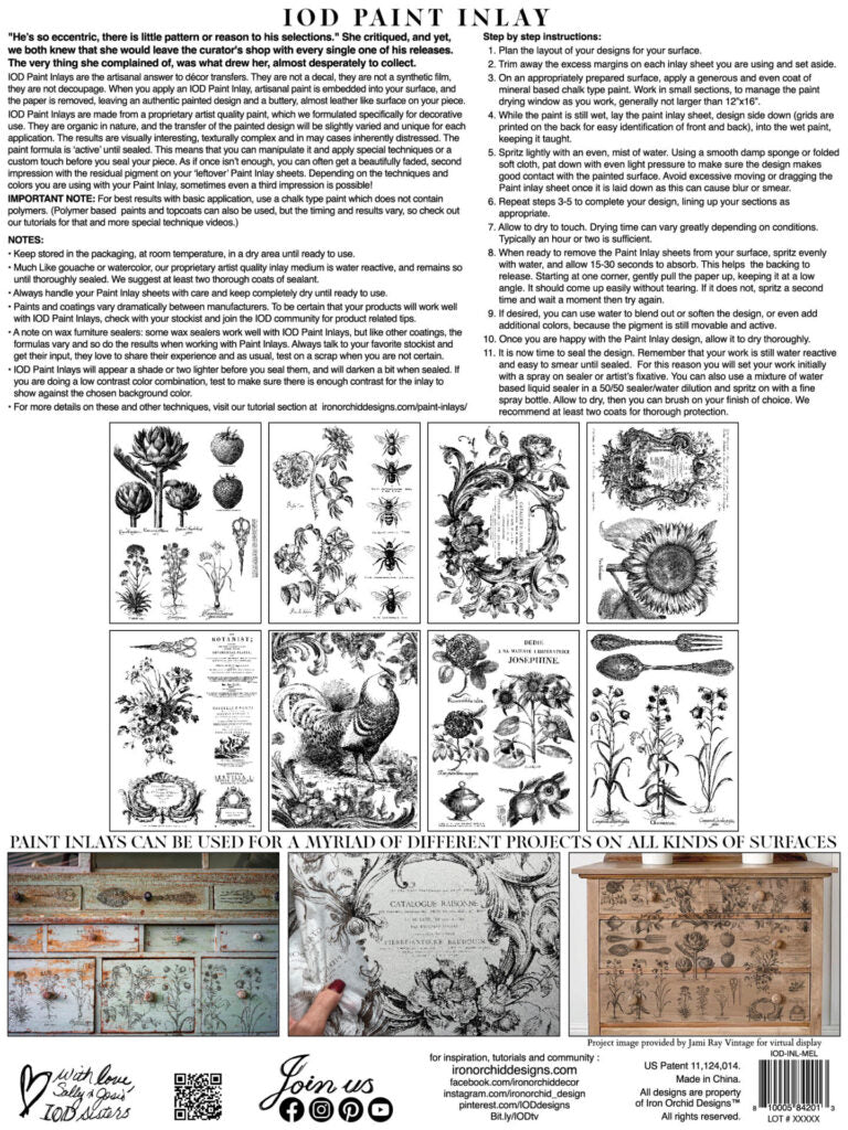 Melagne iod paint inlay frenchic paint finland koristemaalaus. 