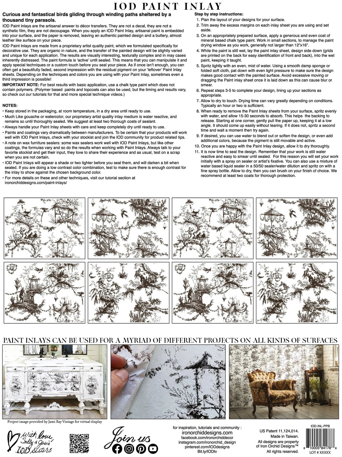 Petits Parasols - Paint Inlay - Paint inlay iod - Frenchic Paint Finland