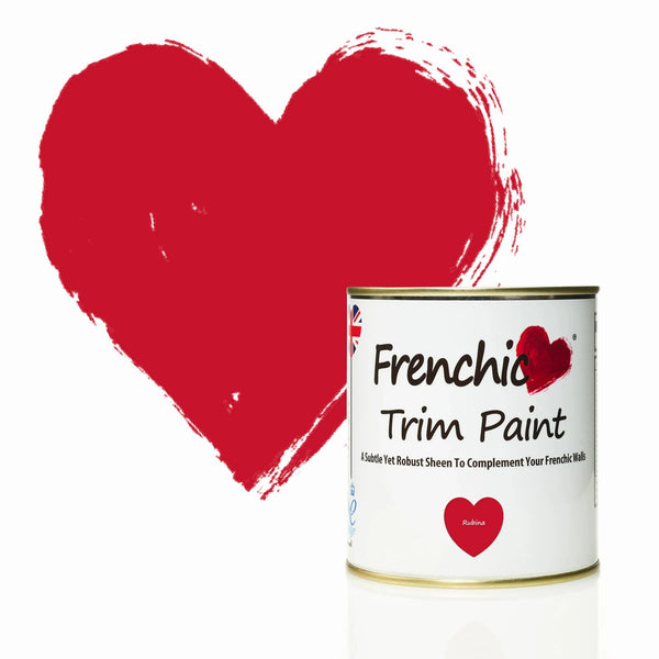 Punainen Frenchic maali Rubina trim Paint sarjasta sopii keittikaappien maalaukseen. 