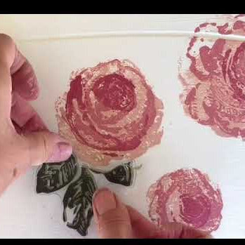 Roses on layers - stamp