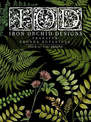 Saniaiset - Fronds Botanical siirtokuva - Siirtokuva - Frenchic Paint Finland