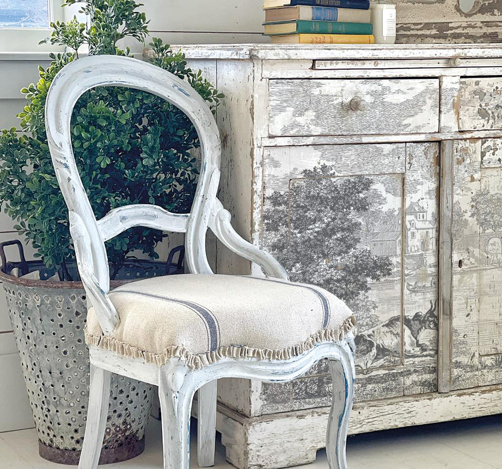 Summer Villa iod paint inlay frenchic paint finland koristemaalaus. 