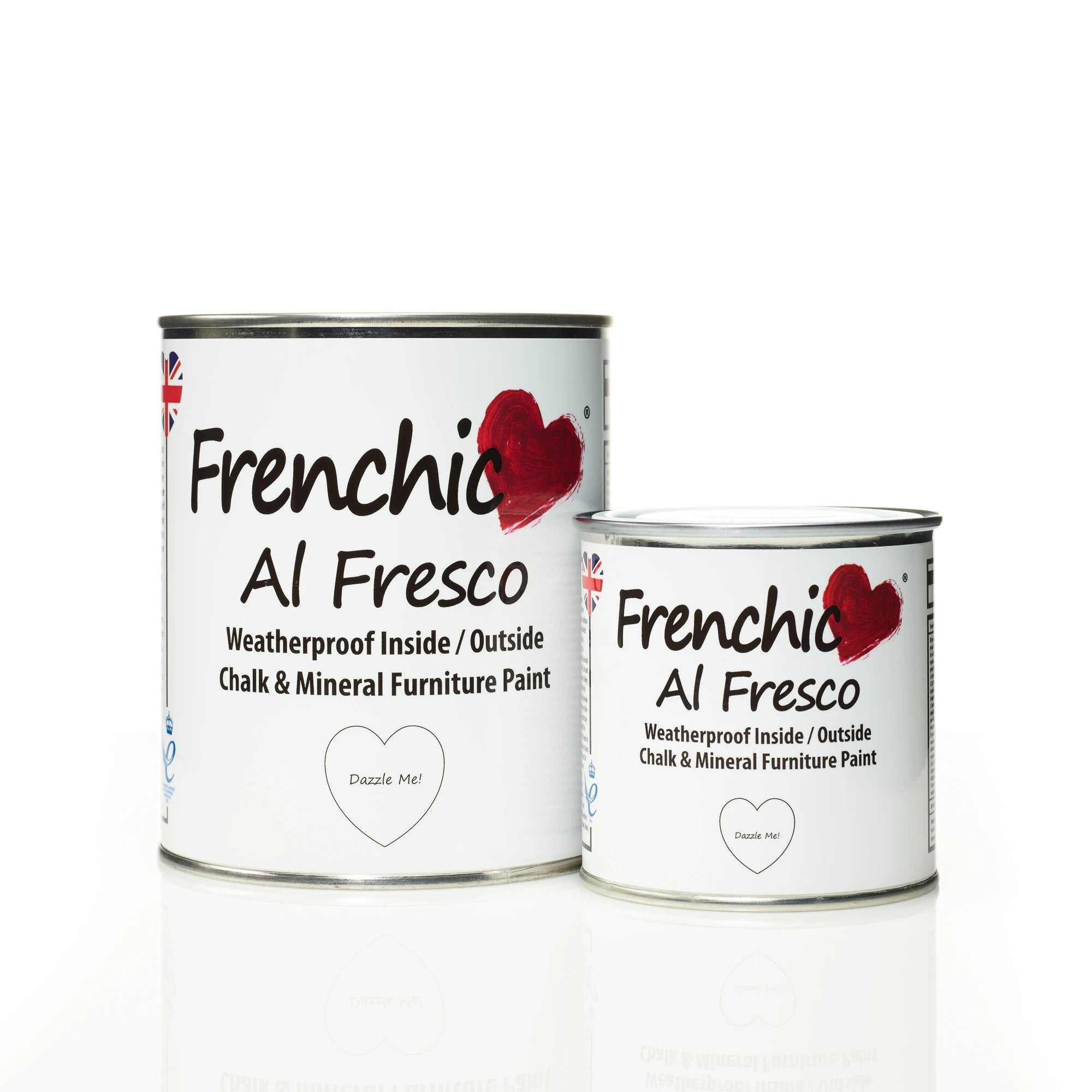 Puhdas valkoinen maali keraamisten laattojen ja keittiönkaapinovien maalaukseen Dazzle Me! Al Fresco sarjasta. 