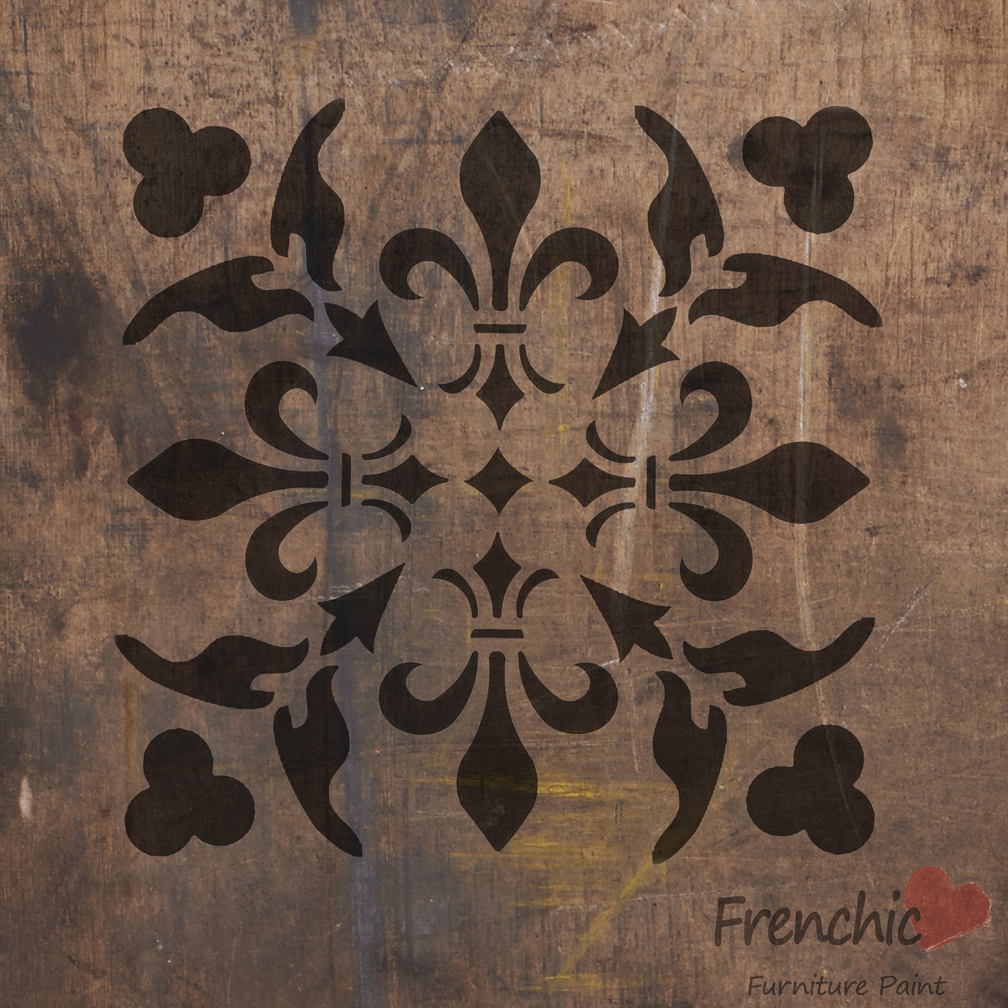 Ranskanlilja laatta - Touch of class - Stencils - Frenchic Finland