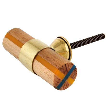 Wooden puller - decorative stripe