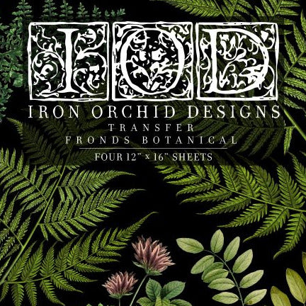 Saniaiset - Fronds Botanical siirtokuva - Siirtokuva - Frenchic Paint Finland